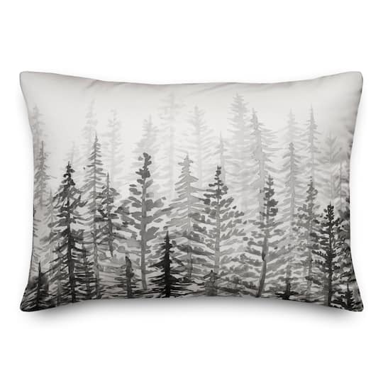 Watercolor Trees 14x20 Throw Pillow